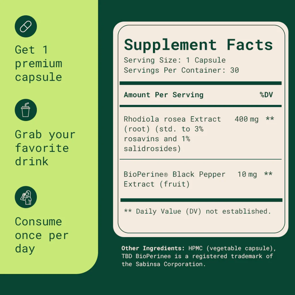 Soluma Rhodiola Rosea Dietary Supplement