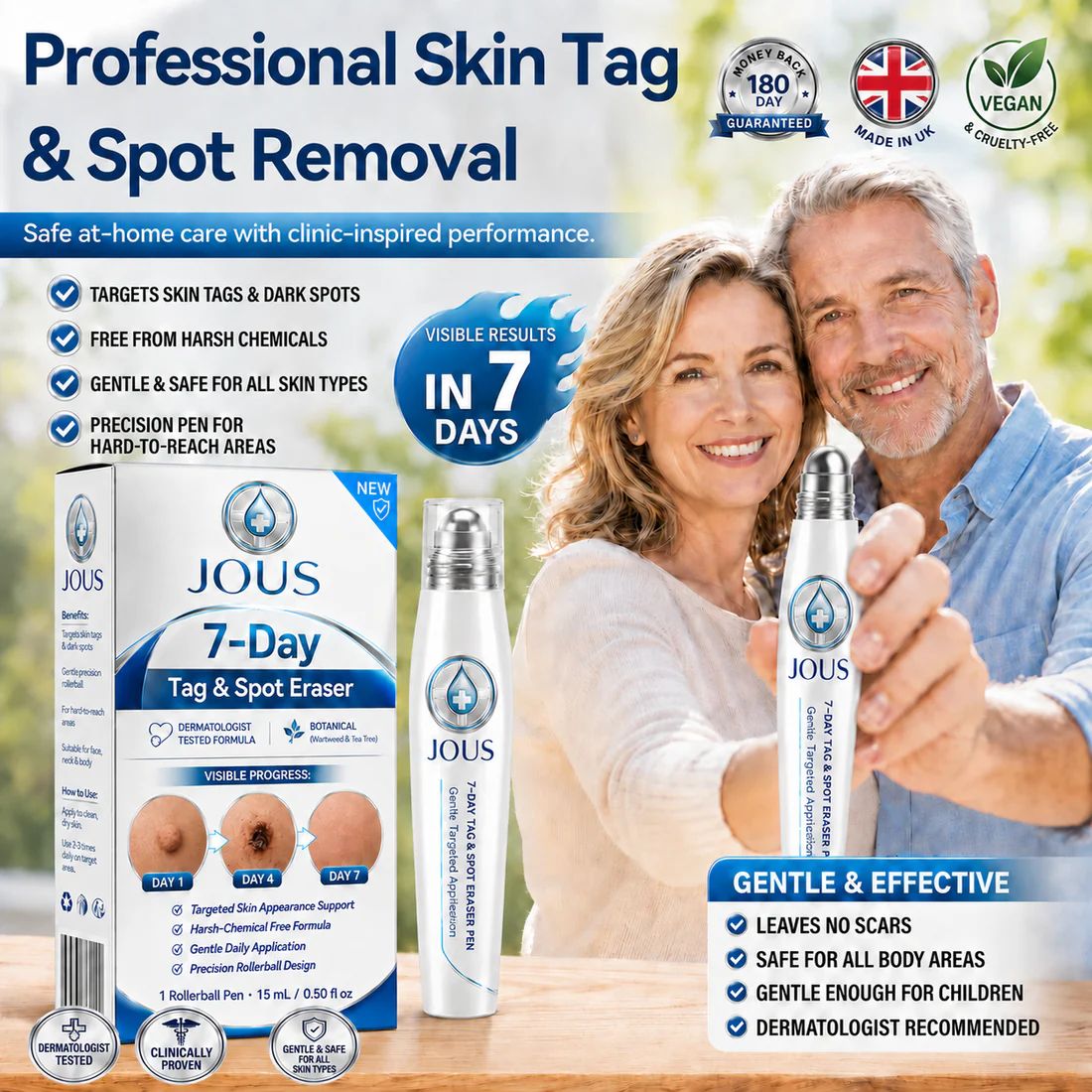 JOUS 7-Day Tag & Spot Eraser Pen